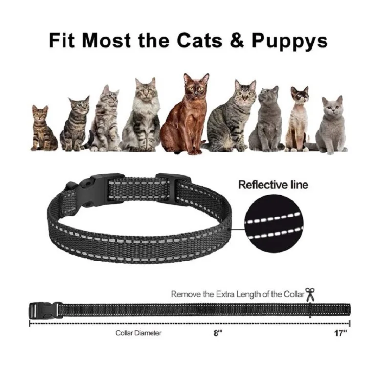 Cat&Dog Training Collar with Remote,No Shock Vibrating Collar for Small Medium Dogs,Beep Vibration Waterproof Dog Bark Collar