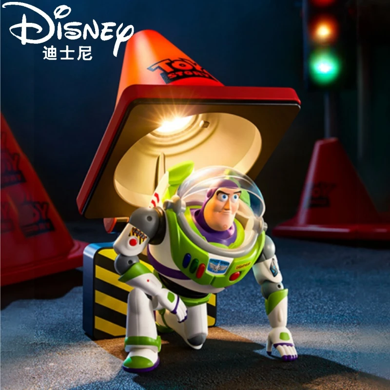 Original Disney Buzz Lightyear Roadblock Light Toy Story Series Lighting 5h Long Endurance Ornaments Collection Toys Xmas Gift