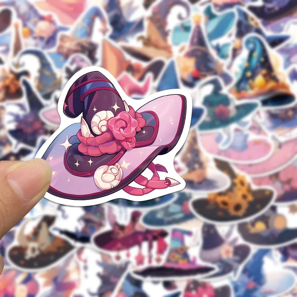 

10/30/50pcs Kawaii Magic Hat Cartoon Stickers DIY Graffiti Sticker Skateboard Luggage Phone Scrapbooking Aesthetics Decals Decor