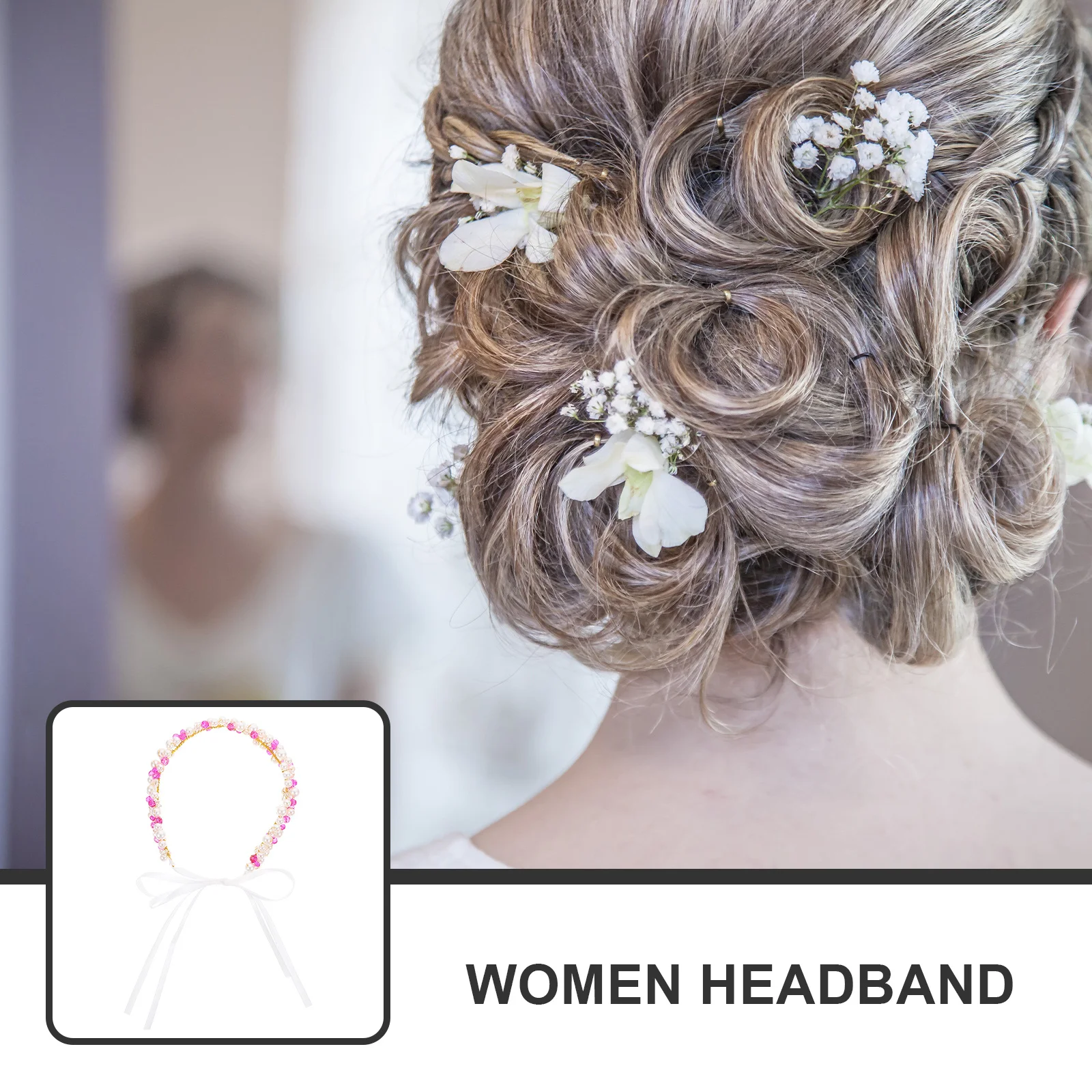 

Женская повязка на голову со стразами и жемчугом, регулируемая свадебная повязка для волос, элегантный головной убор для свадьбы, выпускного вечера, аксессуары для волос