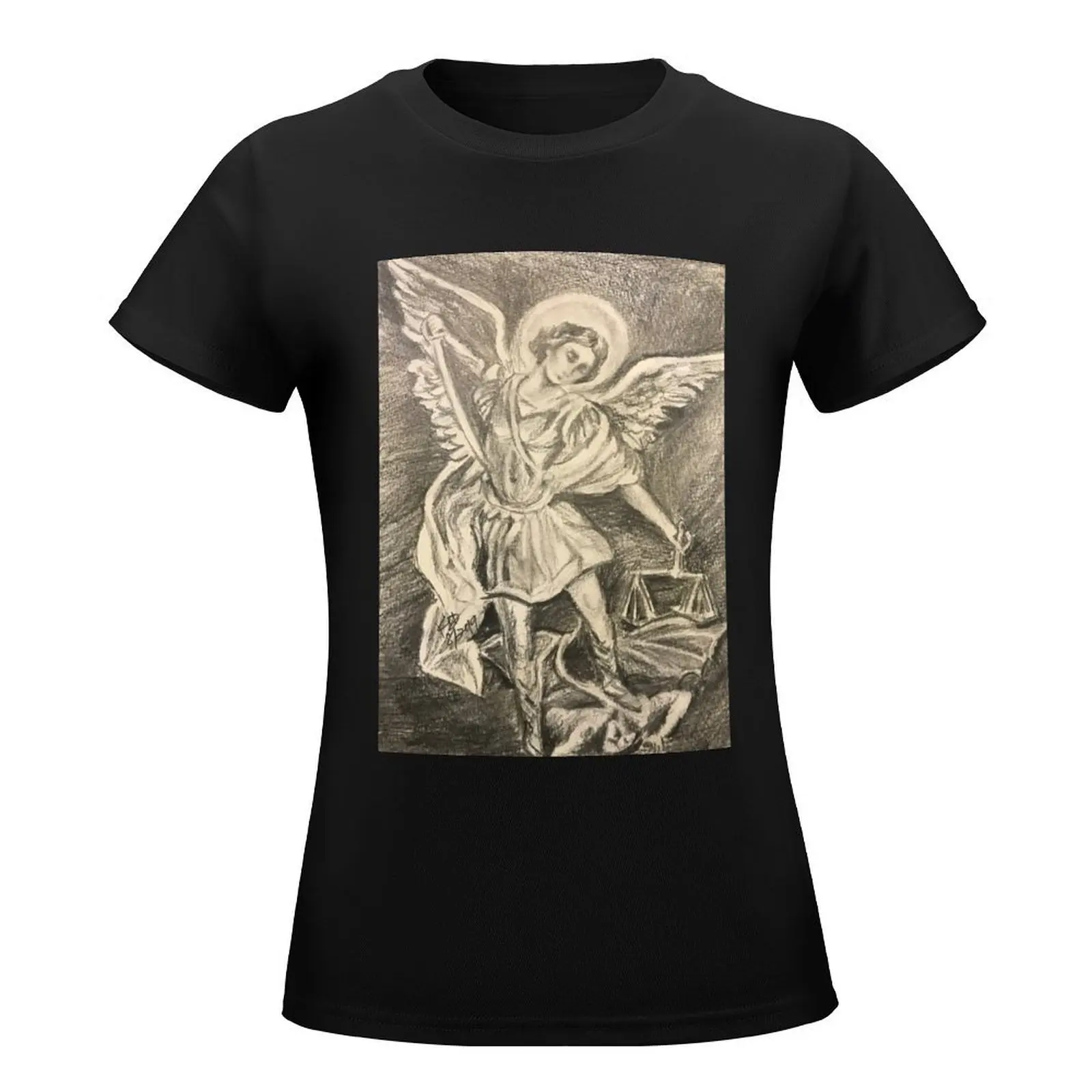 St. Michael the Archangel T-Shirt plain Aesthetic clothing summer clothes lady clothes spring clothes Women 2024