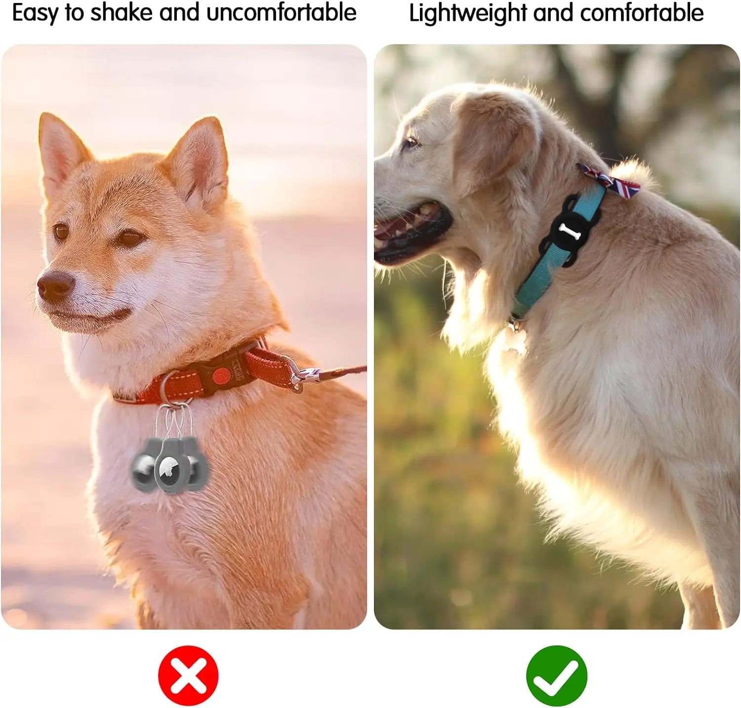 Airtag Dog Halsbandhouder: Siliconen Airtaghouder Voor Honden Katten Halsband, Stevige Hondentracker Beschermhoes, Huisdieraccessoires