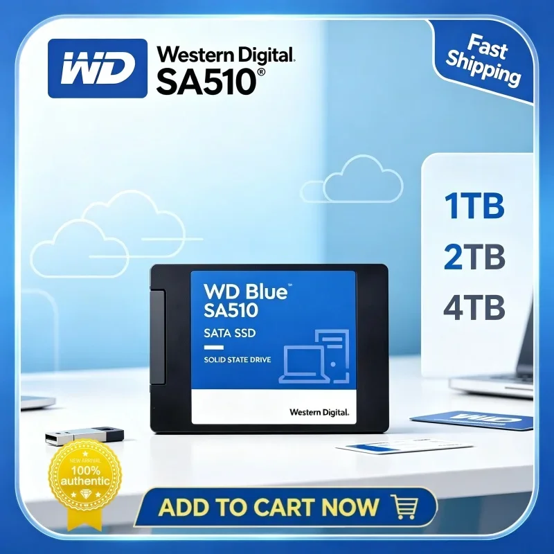 Western Digital WD Blue SA510 2.5" 7mm SATA 3 SSD 500GB 1TB 2TB Internal Hard Drive 560MB/s Notebook Desktop Replacement Disk