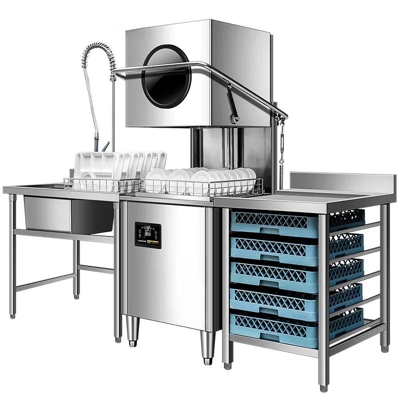 lavastoviglie commerciale Pulizia ad alta temperatura da 95 gradi Lavastoviglie per pulizia ad alta pressione da 720 gradi