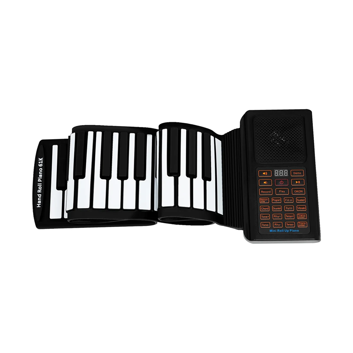 

61-Key Hand-Rolled Electronic Organ Portable Folding Silicone Hand-Rolled Piano Beginners Practice Hand-Rolled