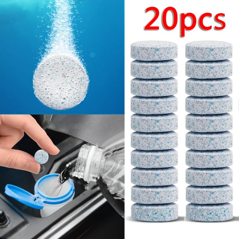 Car Windscreen Cleaner Effervescent Tablets Auto Washing Solid Windshield Cleaning Tools Glass Dust Washing Solid Detergent