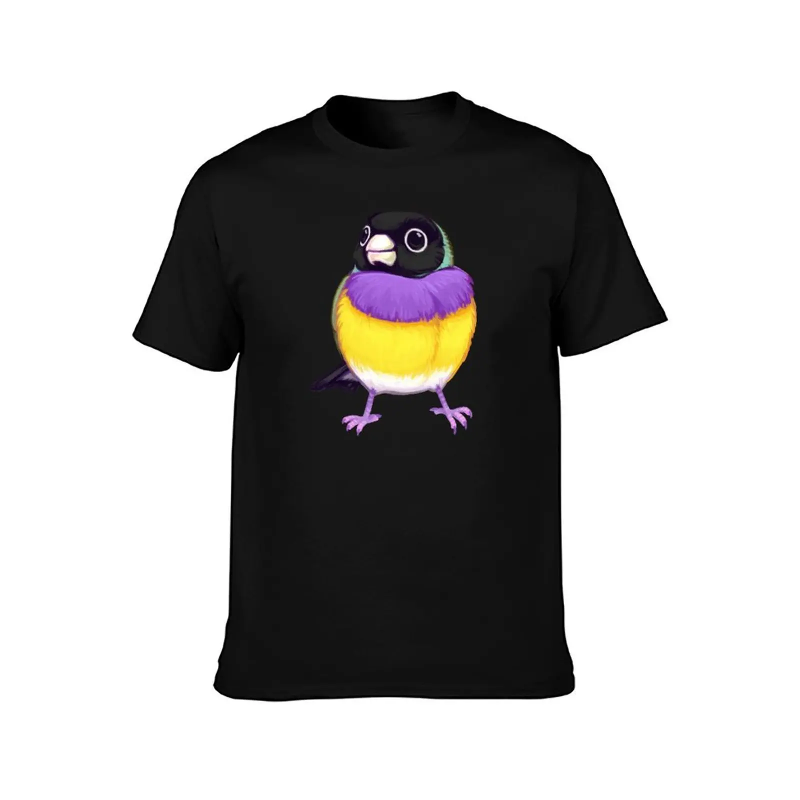 Pride Birds: Gouldian Finch T-Shirt Summer Casual Cotton Tee Oversized Streetwear Tops Vintage Graphic Print 100% Cotton