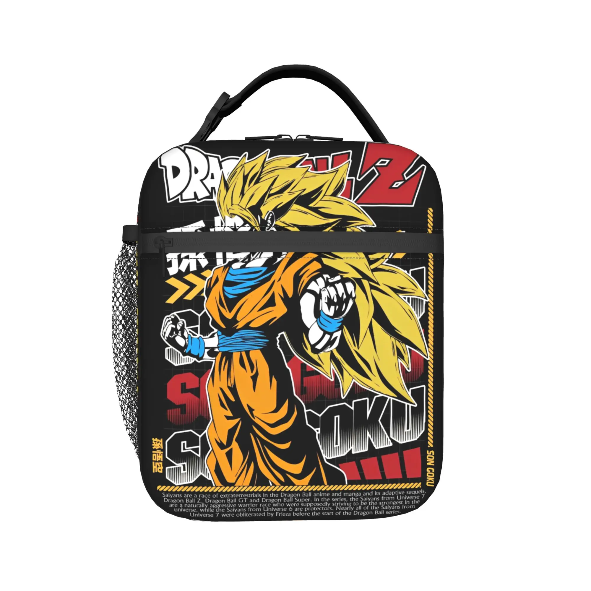 D-Dragon-Ball-L DragonBalls Merch Insulated Lunch Bag For Office Food Storage Bag Portable Cooler Thermal Bento Box