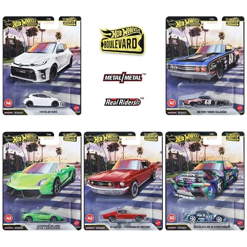 hot-wheels-cars-premium-boulevard-toyota-gr-yaris-nissan-skyline-gt-r-1-64-modellini-in-metallo-da-collezione-veicoli-giocattolo-gjt68
