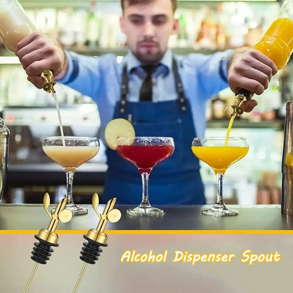 Juego de 3 Vertedores de Acero Inoxidable con Peso, Vertido Preciso, Dispensador de Aceite de Oliva con Tapa Automática, 3 Colores