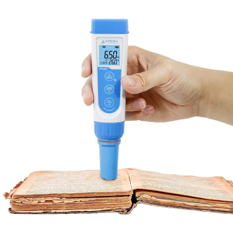 LLC-AI312 Apera instruments premium series ph60f flat Ph pocket tester kit for surface pH test E.G. skin, textiles, paper, etc,