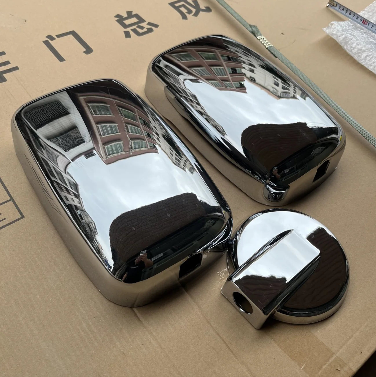 HIGH QUALITY ELECTROPLATED CHROME REAR VIEW MIRROR COVER FOR ISUZU 600P ELF BODY PARTS