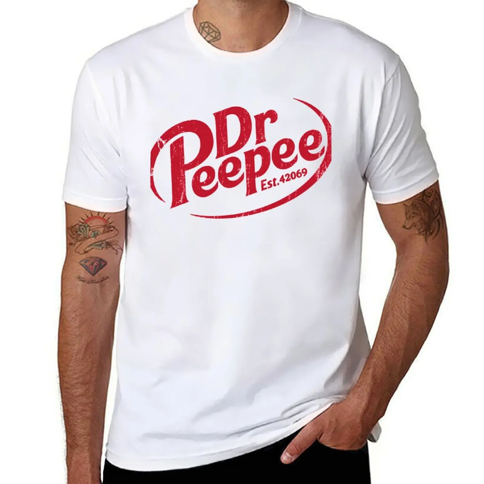

Dr. Peepee logo T-Shirt funny t shirts cotton t shirt men 100% cotton luxury brand T-Shirt