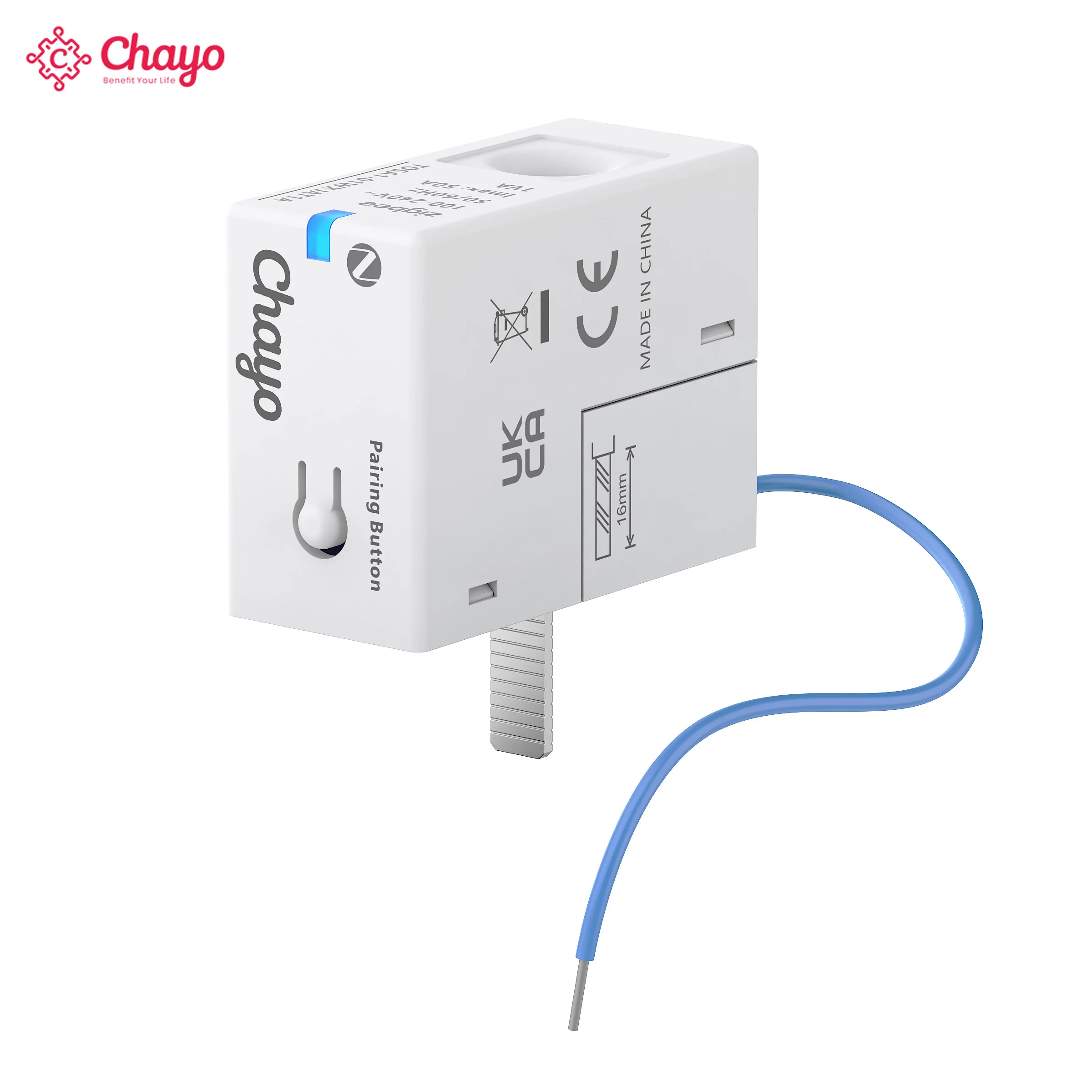 Chayo Zigbee Smart Energy Meter 1-50A,Tuya APP Remote Power Monitoring, Prepaid Function,Work with Smart Life and Home Assistant
