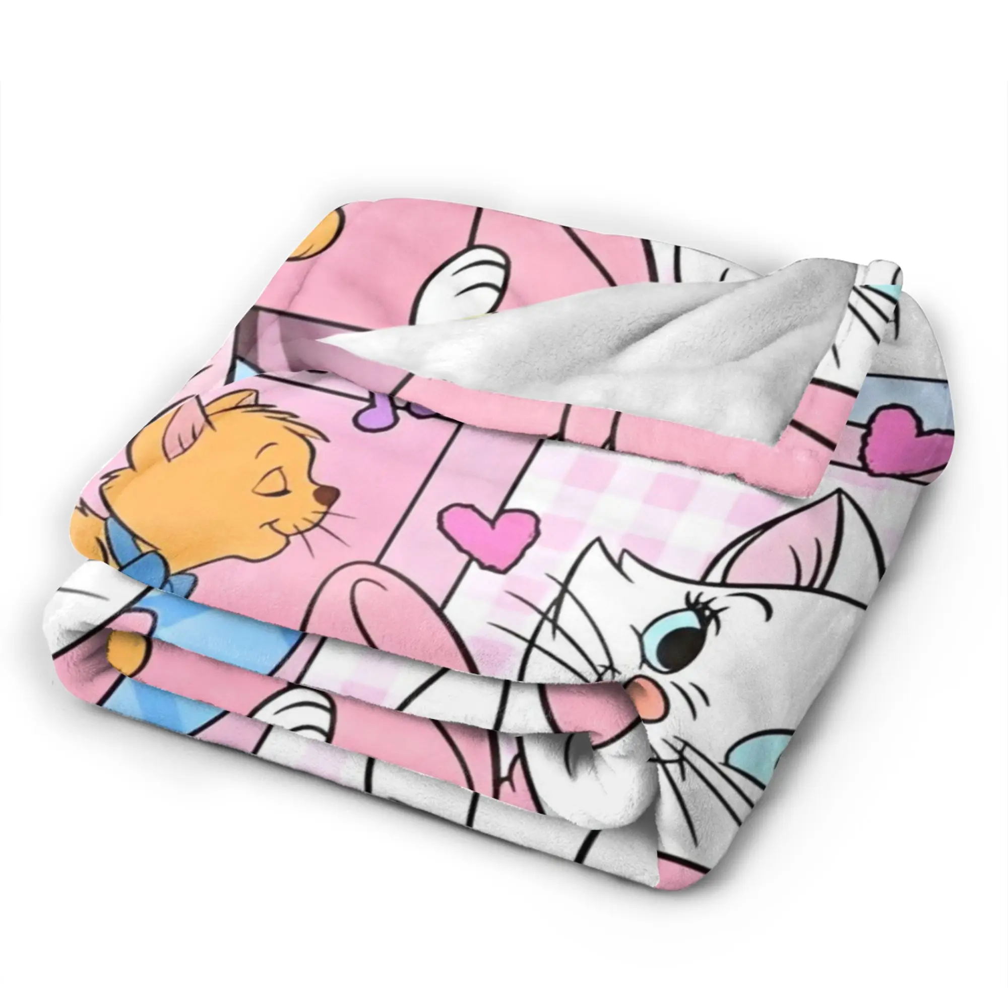 بطانيات أرستوكاتس ماري كات بطانيات كرتونية من الفلانيل مضحكة دافئة لمفرش السرير للشتاء، #5