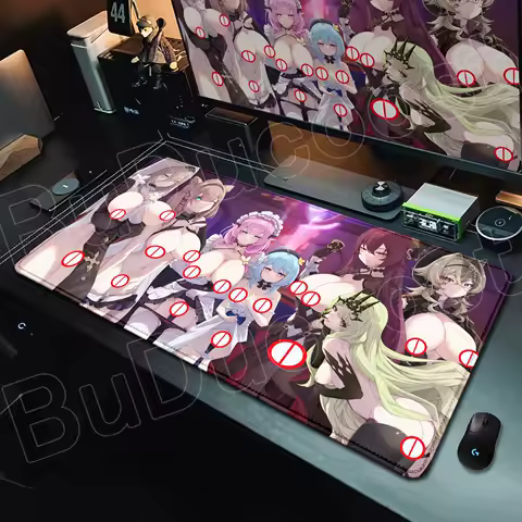 Large Mouse Pad Breast HD Print Adult Pad Nude Anime Playmat Non-slip Mousepad Gaming 900x400 Gaming Pc Accessory Deskmat Erotic