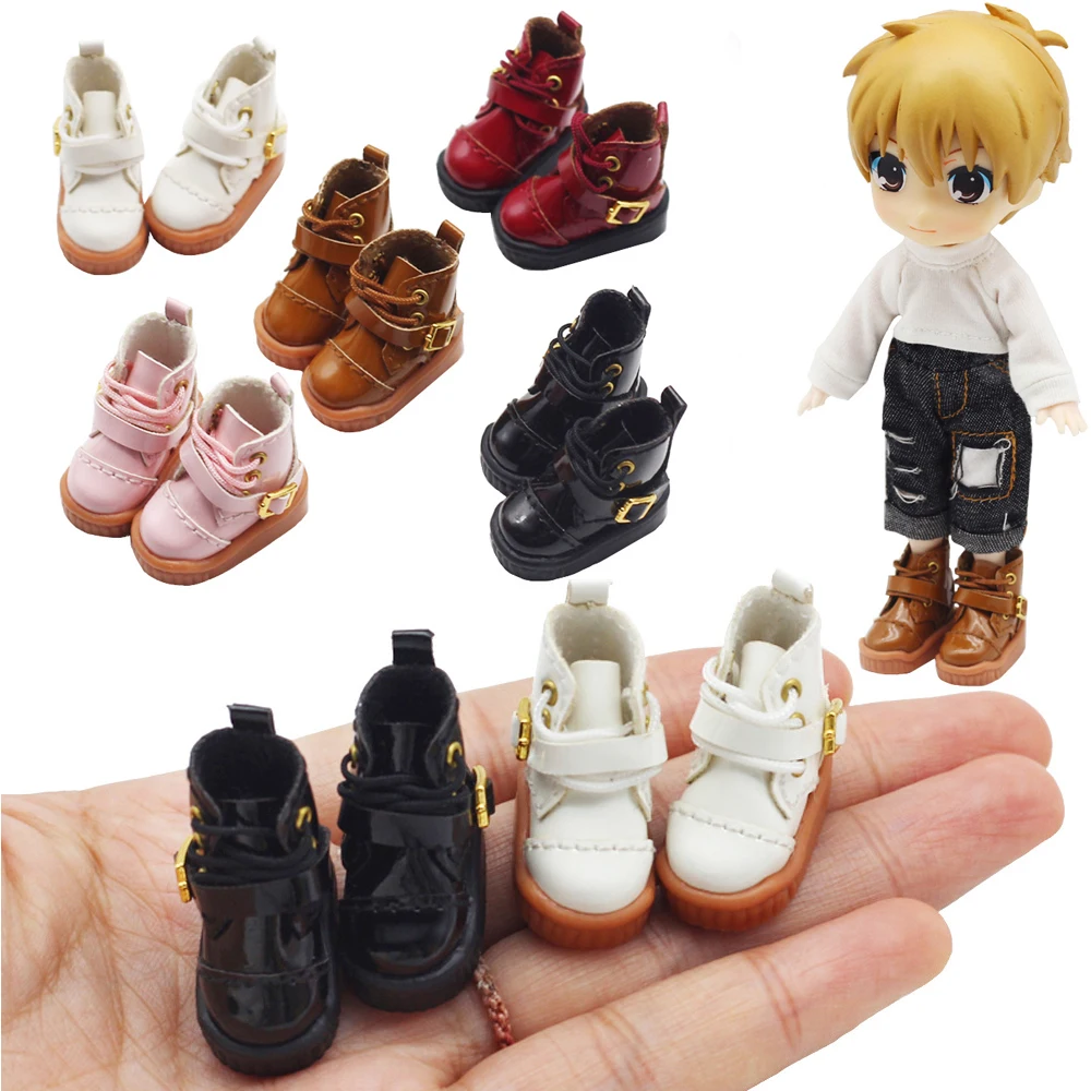 D05-P246 enfants fait main jouet 1:12 ob11 gsc bjd pd9 poupée chaussures coloré Haut bottes 1 paire