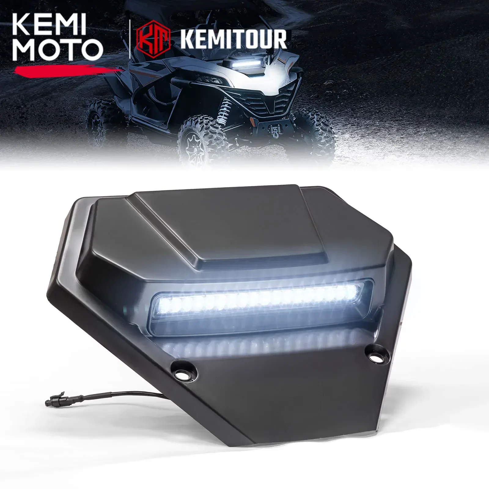 Hood Scoop Turbo Hood w/ Auxiliary LED Spotlight UTV PP Ventilation For CFMOTO ZForce 950 Sport HO H.O. EX 1000 SPORT 2020-2024