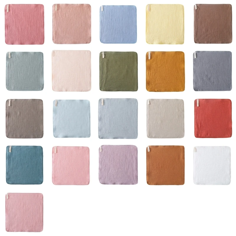 Small Baby Wash Cloth Soft & Breathable Newborns Towel & Convenient Newborns Wahcloth Baby Handkerchief 27x27cm Dropship