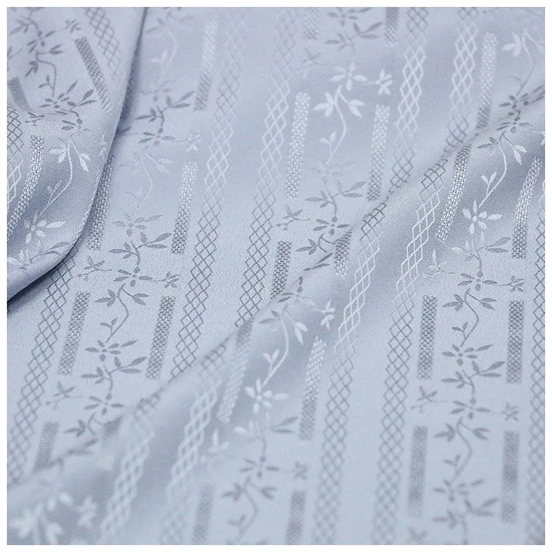 Silk striped satin jacquard ancient-style fabric for Hanfu and cheongsam clothing designers