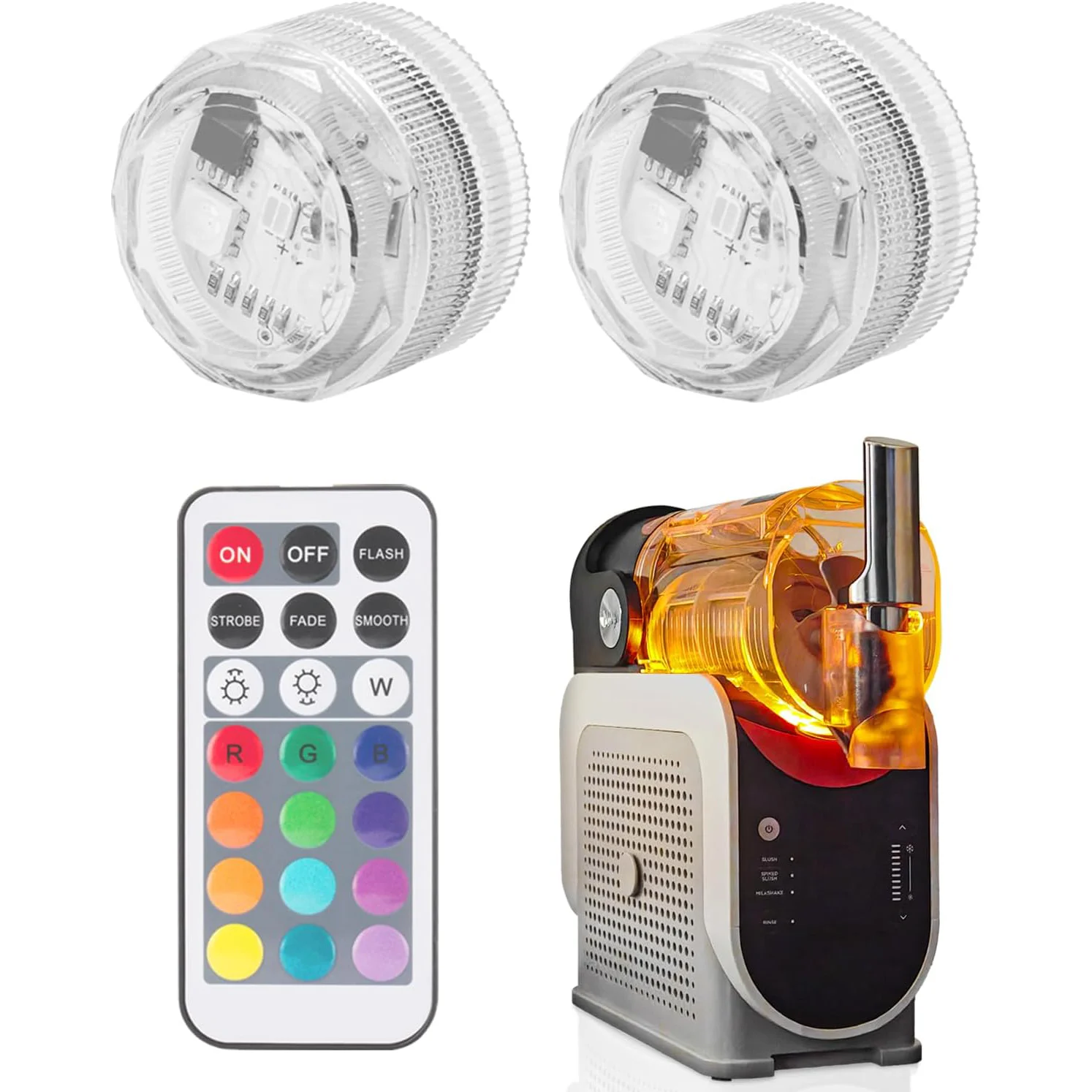 

LED Capsule Lights for Ninja Slushi FS301/FS300 - No Installation, 13 Colors & 4 Modes or Slushi Machine Accessories