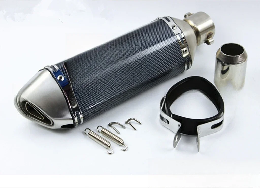 

Motorcycle modified pipe, hexagonal large flower pipe, imitation carbon fiber pipe