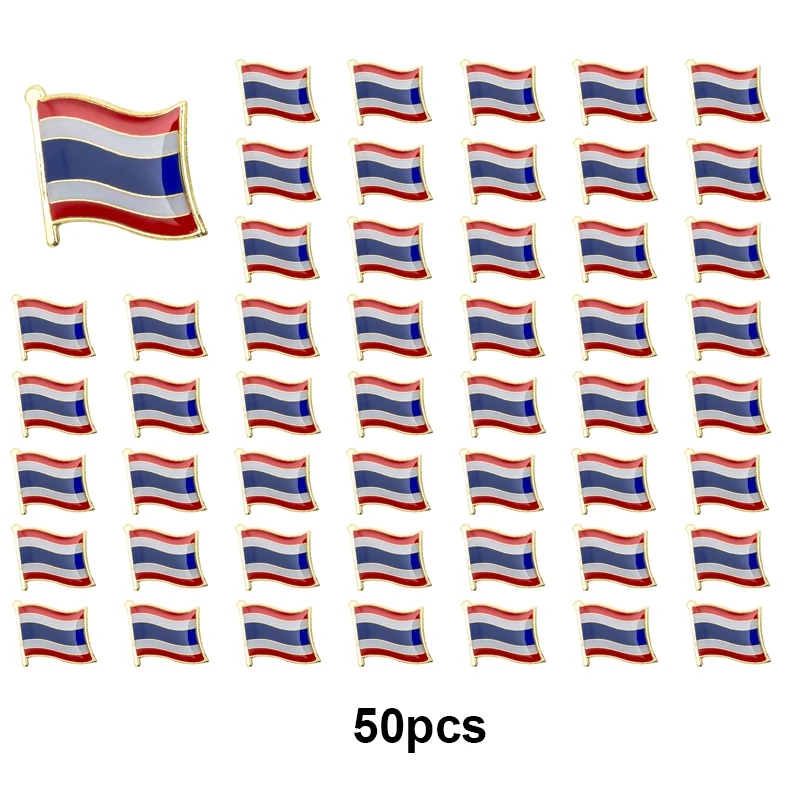 1-100 قطعة تايلاند العلم التلبيب دبوس العلم شارة بروش دبابيس شارات