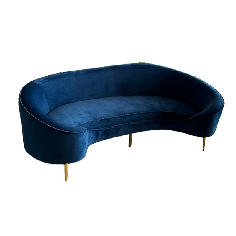 

Light luxury hotel wedding curved leisure sofa, simple living room club beauty salon reception sofa