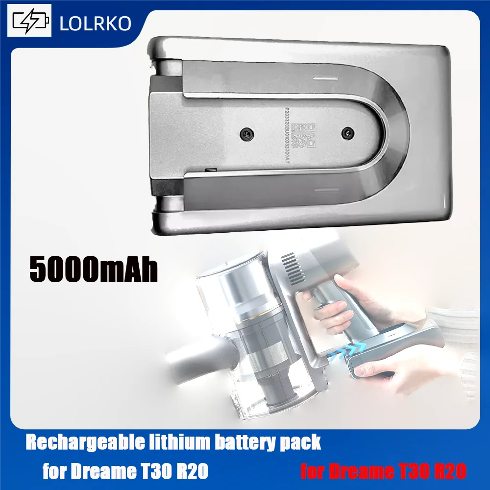 

Original 2900mAh Replacement Battery for Dreame T30 R20 Cordless Vacuum Cleaner Rechargeable Removable Cordless Extra Battery