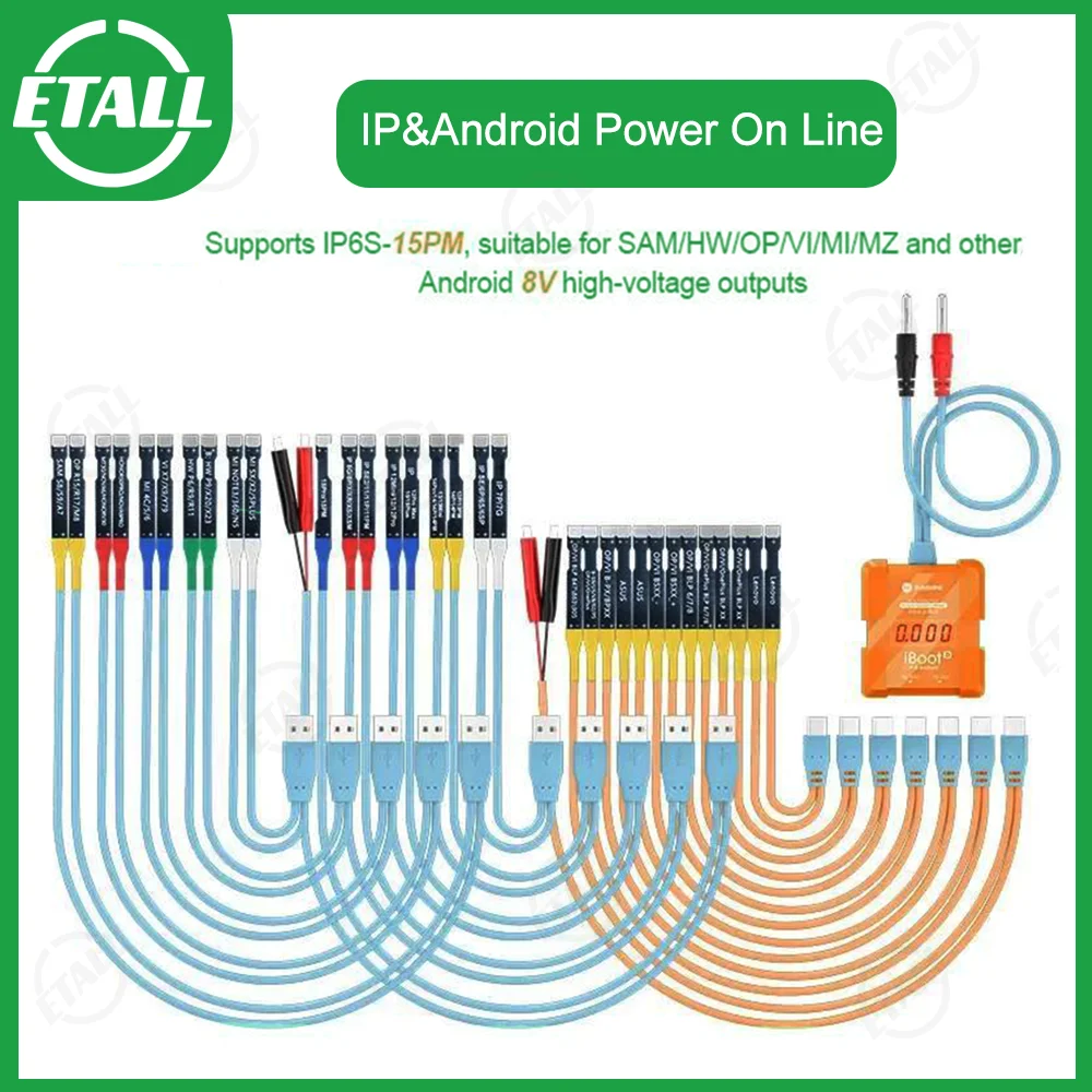 

Sunshine iBoot D Mainboard Power on/Off Boot Line For iPhone 6~15PM For Samsung Huawei Xiaomi Repair DC Power Supply Test Cable