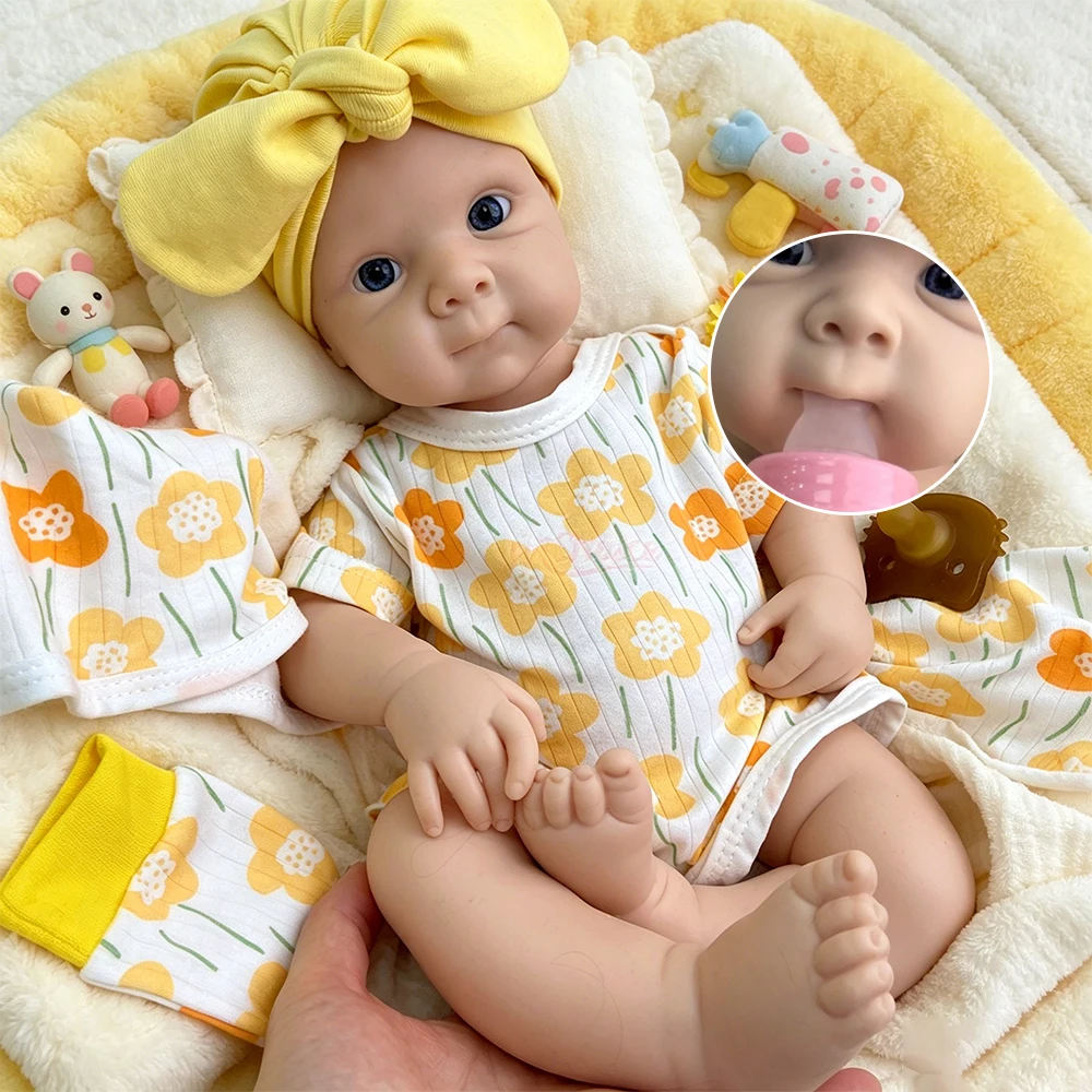 

20Inch Unpainted Girl Flexible Limbs Silicone Reborn Baby Lifelike Weighted Collector Doll for Doll Collections