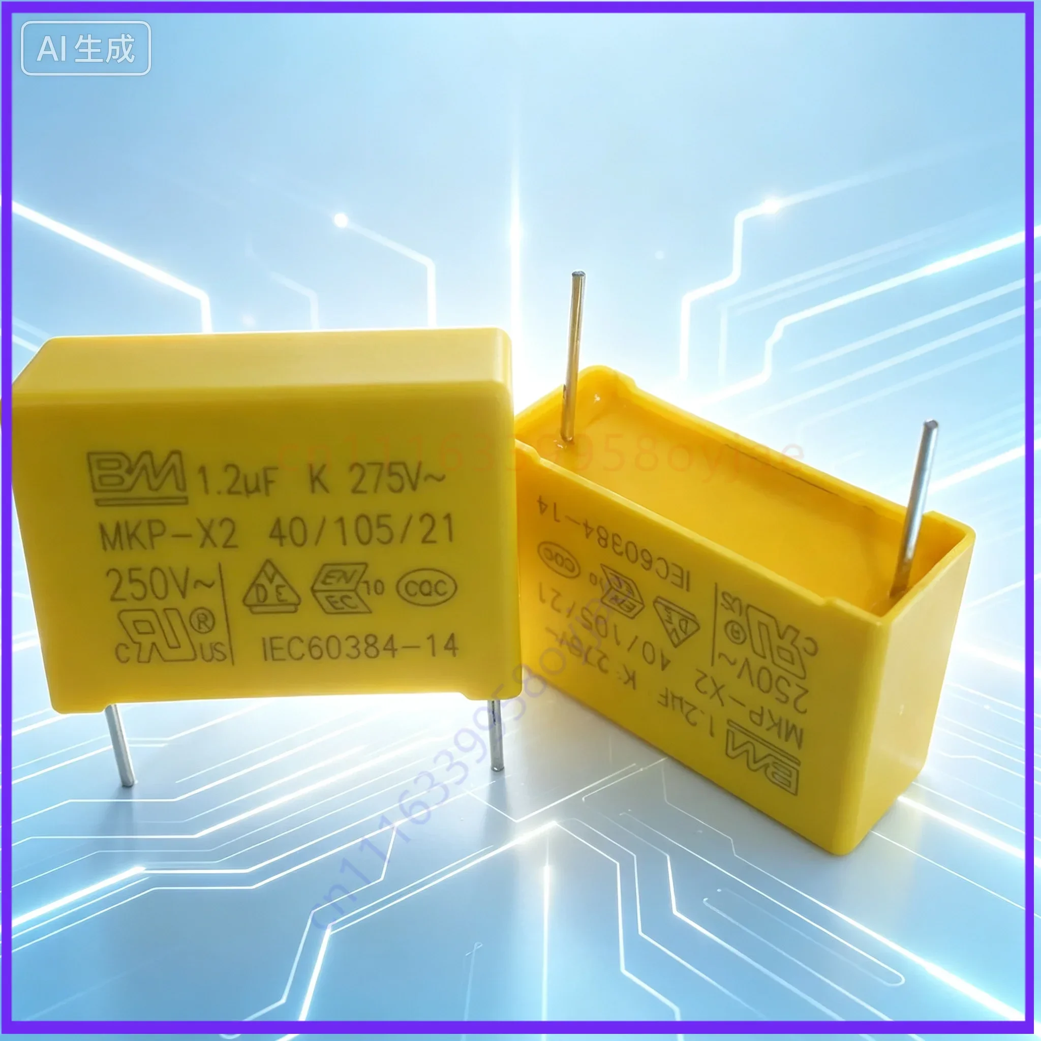 Capacitor MKP-X2 for Safety 1.2UF 275V Correction Capacitor  100pcs