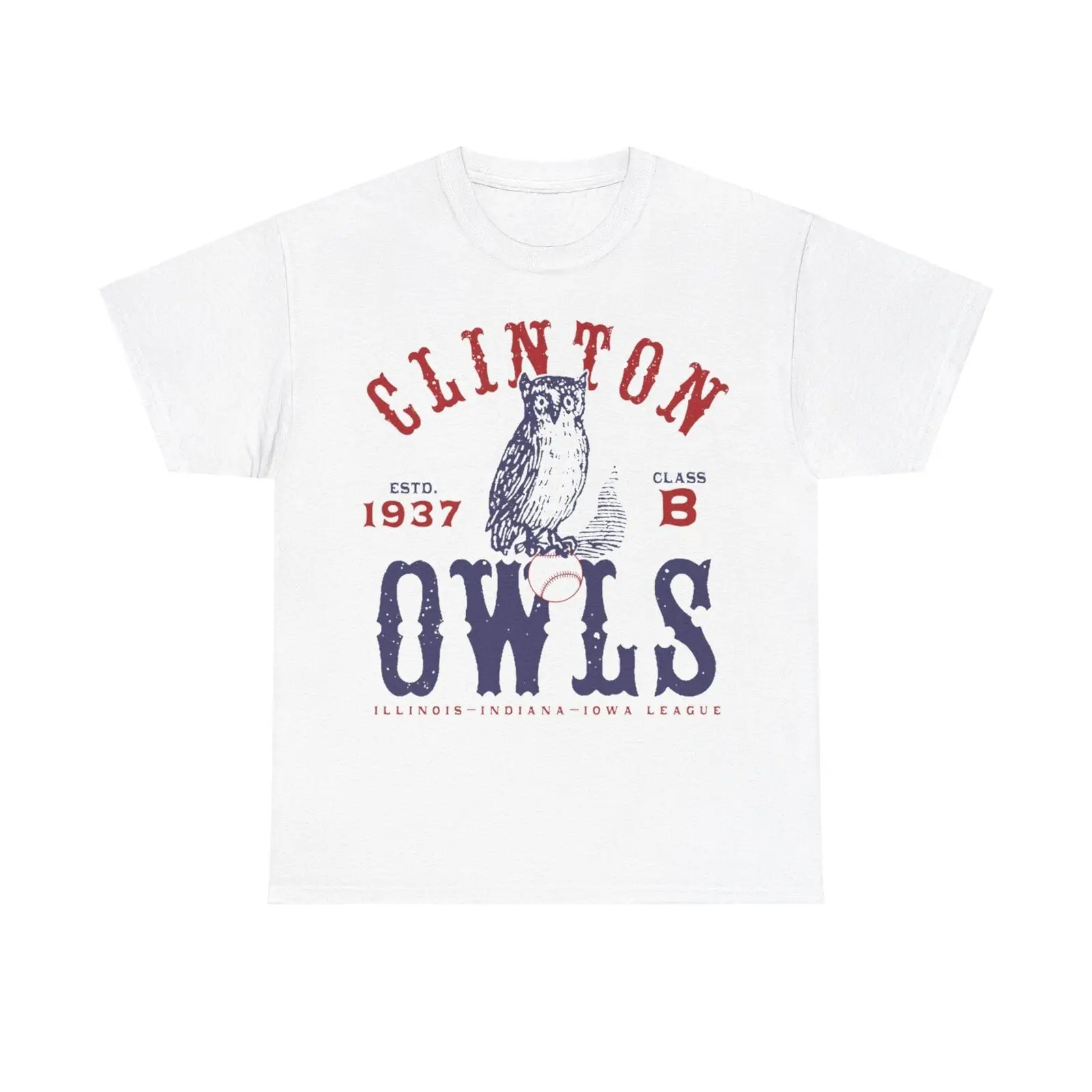 Clinton Owls Est 1937 Iowa Baseball T shirt