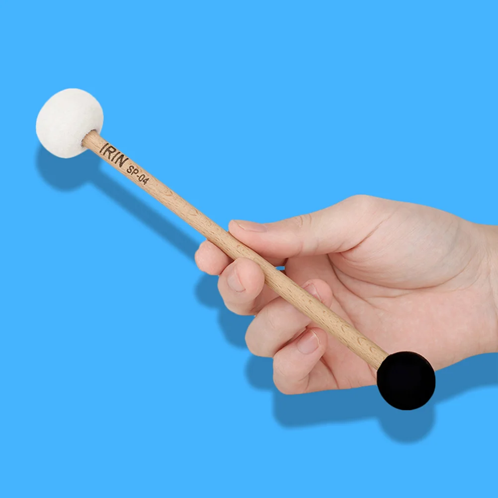 Double-headed Singing Bowl Mallet Rubber Drum Mallets Wooden Handle Drumsticks Simple Instrument Beech Double-ended Felt