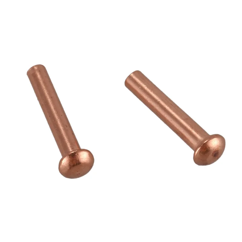 B50C 500 Pcs 5/64Inch X 25/64Inch Round Head Copper Solid Rivets Fasteners