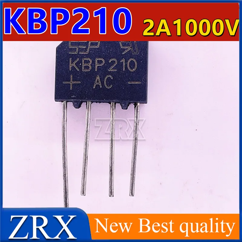 10Pcs/Lot New Original KBP210 Rectifier Bridge 2A 1000V flat bridge, Bridge Stack In Stock