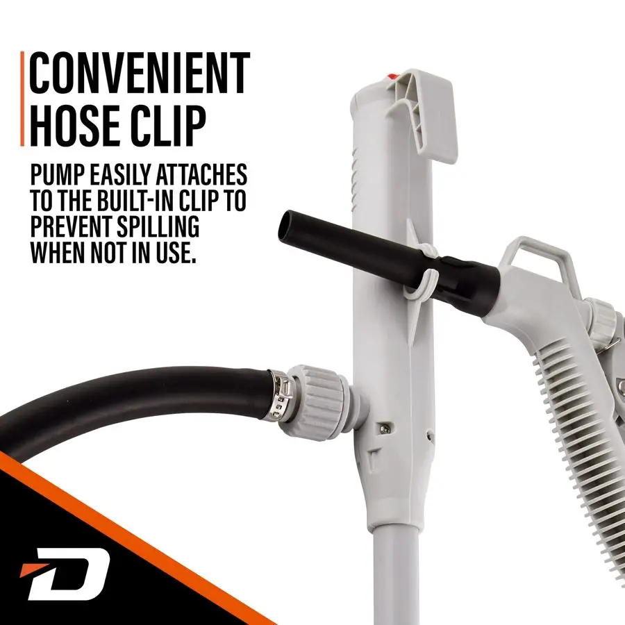 BatteryPowered Stick Fuel Transfer Pump with Hand Trigger Nozzle, 3.2GPM Flow Rate amp 51 Rubber Transfer Hose, Fits Most Gas Ca