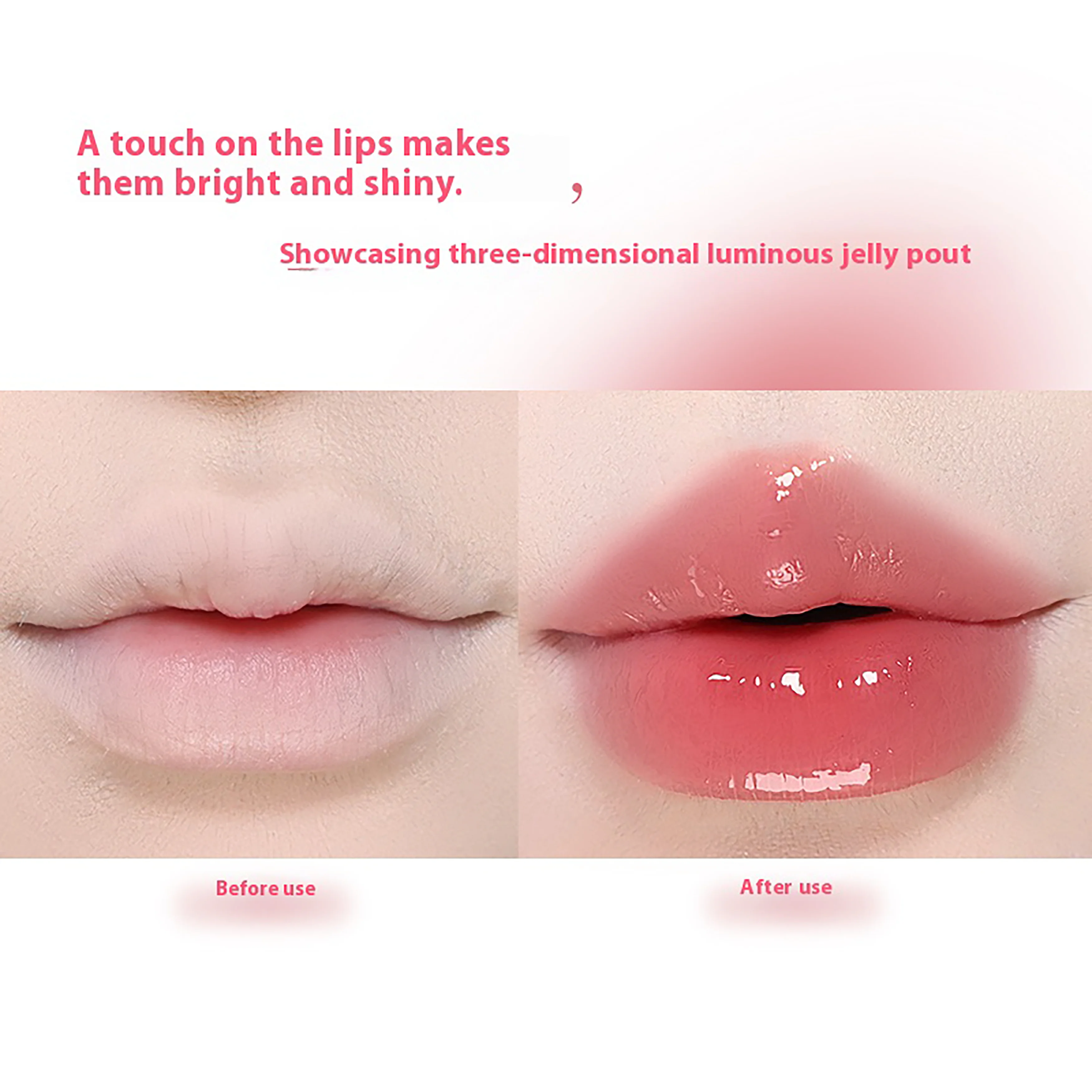 NOVO Hidratante, não transferido e suave nas linhas labiais, este brilho labial é adequado para qualquer ocasião.