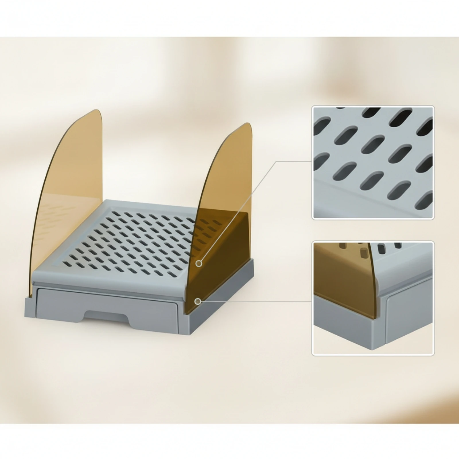 Cat Litter Step with Drawer Compact Litter Box Step with Drawer Pet Accessory Stable Elevated for Cats