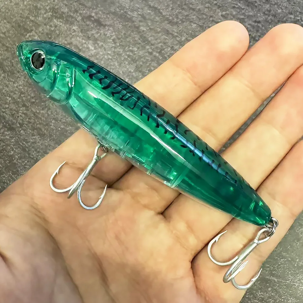 GOBAIT Schwimmender Bleistiftköder 17,5 g 10 cm Topwater Walk The Dog Angelköder 3D Swimbait Haken Popper Pesca Minnow Rassel Cranbait
