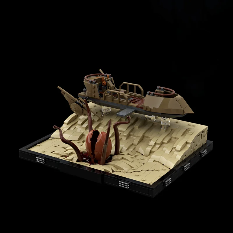 940pcs MOC Desert Skiff Diorama Star Battle Model Building Blocks Architecture Christmas Gifts Toys 3D Collection Birthday DIY