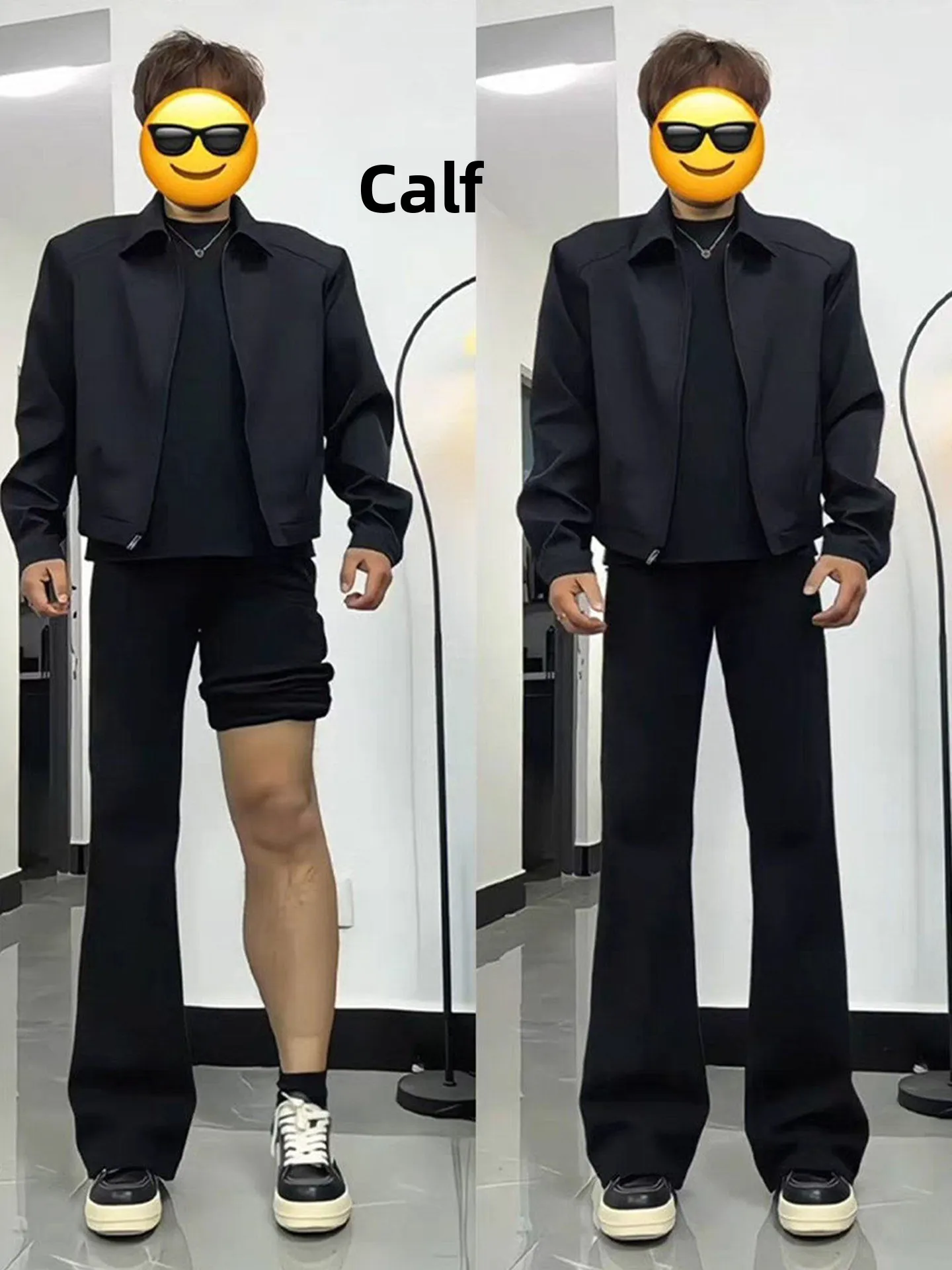 Bla American Sle Bell Bot Pants Men Winter Fce Straight Leggings Trousers Drapey Waist up Straight Leg Pants