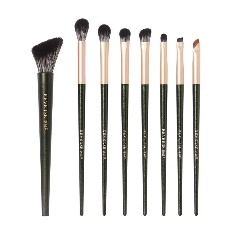 Reverse Age Modern Era 8-piece Including Contour Blending Soft Bristle Eye Brush, Portable Makeup Brush Set