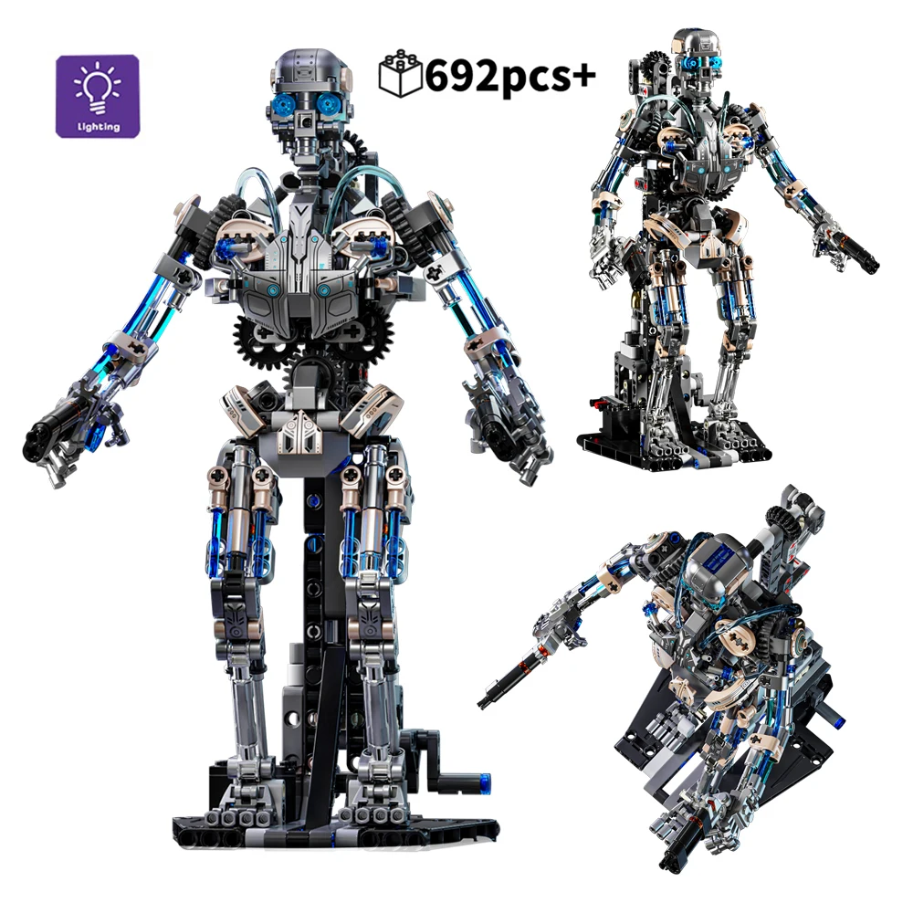 

Механический робот-скелет, комплект строительных блоков, 692 шт., техническая модель STEM, обучающая игрушка «сделай сам» для детей, подарок «Снова в школу», подарки