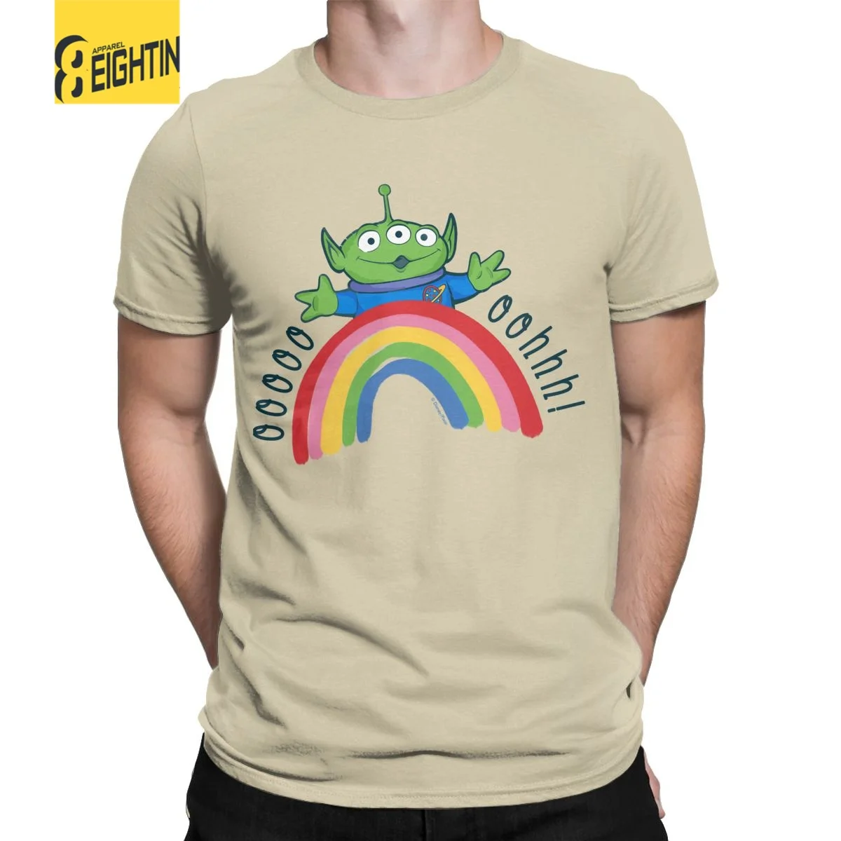 Toy Story Alien Rainbow Baby T Shirts Men Cotton Casual T-Shirt Round Neck Tee Shirt Short Sleeve Tops 4XL 5XL