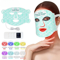 7 Colors LED Face Mask Red Light Therapy Silicone Facial Mask Therapy Photon Oil Control Repair Skin Tightening Anti Spot