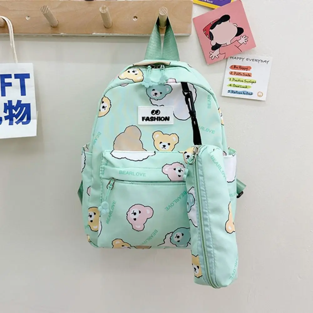 Lettera bambini orso zaino borsa pensile ciondolo Nylon studenti borsa da scuola borsa da viaggio borsa a tracolla cartone animato stile coreano scuola