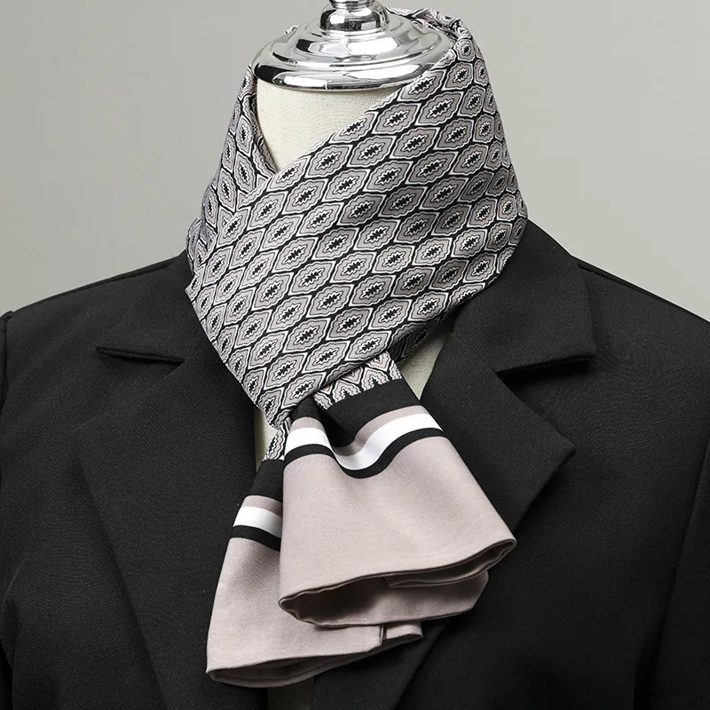 Męski szalik imitujący jedwab, mały kwadratowy szalik do garnituru, kołnierzyk koszuli, szalik biznesowy, cienki szalik.