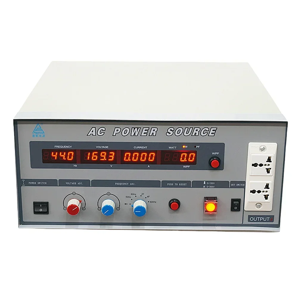 Fuente de alimentación regulada monofásica de frecuencia Variable, 0-300V, 45-400Hz, 500VA/1000VA/2000VA, PS1005/PS6101/PS6102