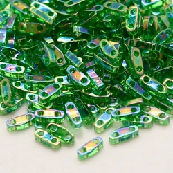 MIYUKI Transparent 5*1.2*1.9mm TILA Beads 2-Holes Square Flat Japan Colored Light Beads for DIY Jewelry Making  Accessories